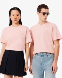 T-shirt in jersey con marchio goffrato