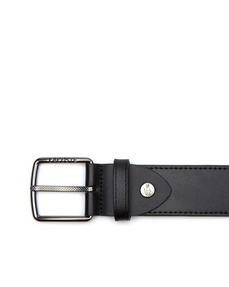 Cintura in pelle con fibbia ad ardiglione dotata di incisione Lacoste da uomo