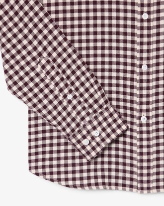 Camicia regular fit in flanella con motivo scozzese