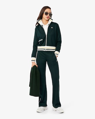 Pantaloni felpati taglio svasato con pieghe