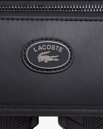 Borsa piccola in pelle con patta con monogramma