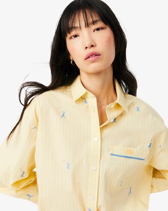 Camicia oversize con motivi jacquard