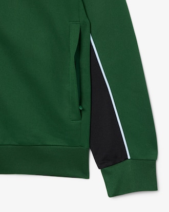 Felpa sportiva con zip e stampa del marchio