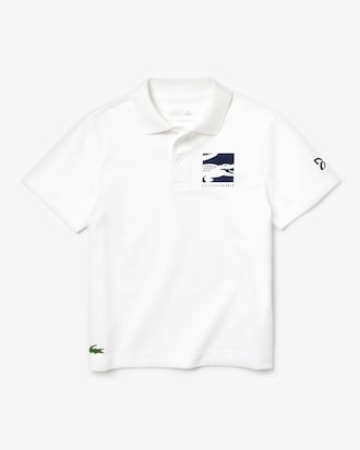 Polo da bambino in cotone con simbolo Lacoste SPORT x Novak Djokovic.