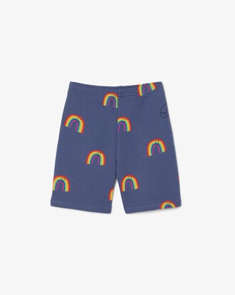 Shorts stampa arcobaleno in tessuto felpato