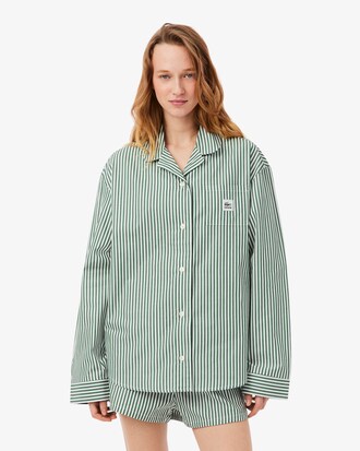 Set pigiama oversize in popeline a righe