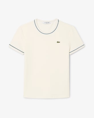 T-shirt in jersey con bordo a contrasto