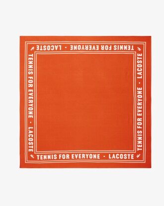 Foulard quadrato in seta stampato Runway