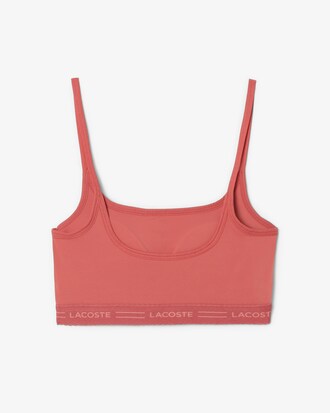 Bralette in microfibra con fascia smerlata