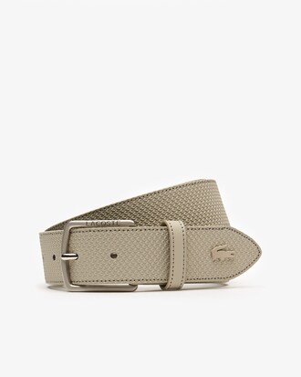 Cintura Chantaco in pelle con fibbia ad ardiglione dotata di incisione Lacoste da uomo