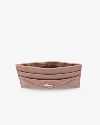 Portacarte in pelle con coccodrillo