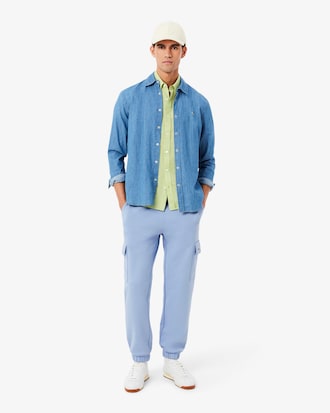 Pantaloni della tuta cargo in tessuto felpato