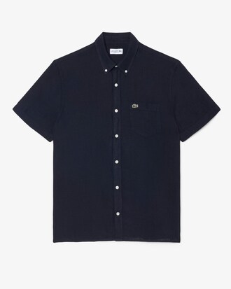 Camicia di lino a maniche corte