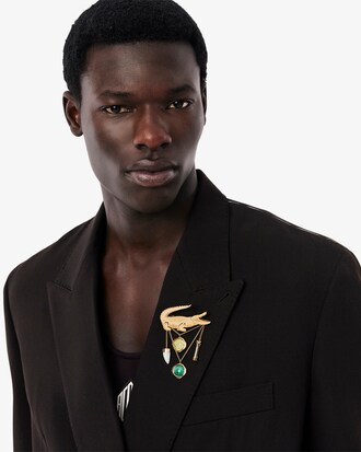 Blazer doppiopetto in twill di lana Runway