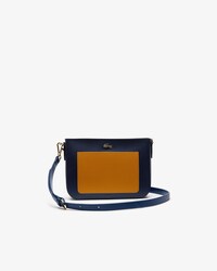 Borsa a tracolla da donna in pelle piqu&eacute; con motivo color block Chantaco