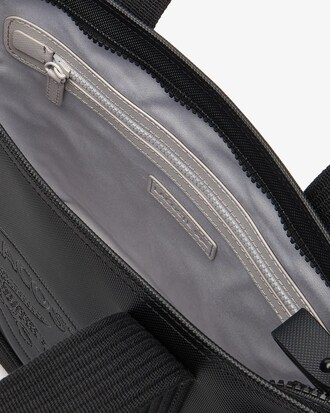 Tote bag piccola con zip Women's Classic in tela petit piqué spalmata da donna