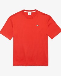 T-shirt da uomo loose fit in cotone con collo rotondo loose fit Lacoste LIVE