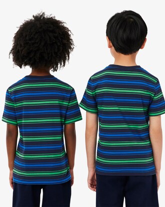 T-shirt in cotone con fascia a contrasto