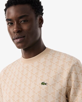 T-shirt slim fit con monogramma jacquard