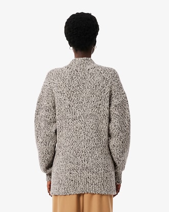 Maglione a collo alto in lana mercerizzata