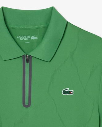 Polo sportiva da tennis Ultra Dry con coccodrillo jacquard