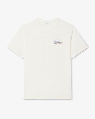 T-shirt con stampa multipla in jersey