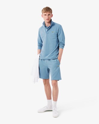 Shorts in tessuto felpato con striscia con logo regular fit