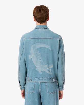 Giacca in denim con coccodrillo