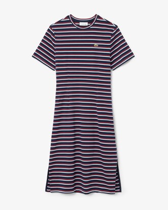 Abito t-shirt a righe in jersey