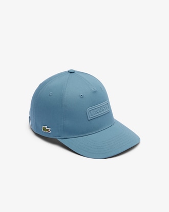 Cappellino in gabardine con stampa Lacoste
