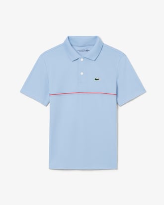 Polo in piqu&eacute; Ultra Dry a righe con marchio