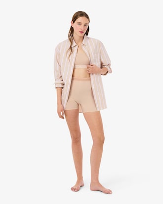 Bralette in cotone stretch con fascia con logo