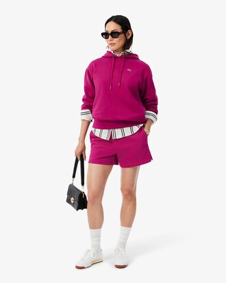 Felpa oversize in pile con cappuccio