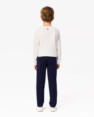 Pantaloni in gabardina di cotone stretch