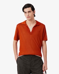 Polo slim fit in piqu&eacute; di raso Runway