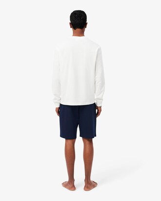 Shorts del pigiama in tessuto felpato taglio dritto