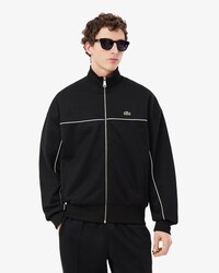 Felpa con zip e bordo