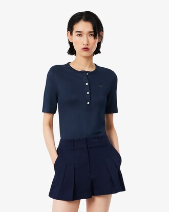 T-shirt slim fit lucida in Piqu&eacute;