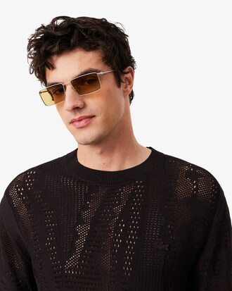 Maglione stampato a maniche corte relaxed fit