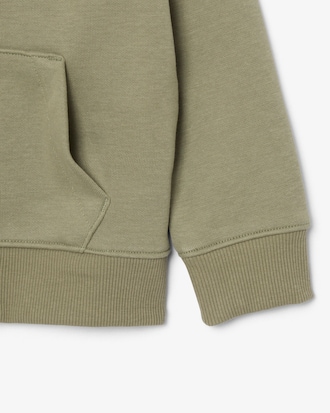 Felpa con zip unisex in tessuto felpato spazzolato