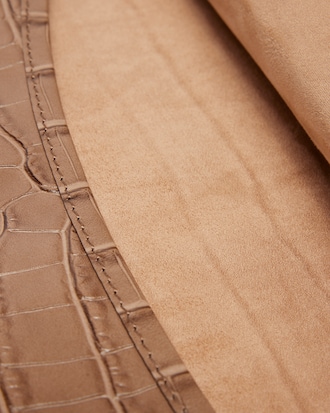 Borsa forma racchetta in pelle di finto coccodrillo Runway