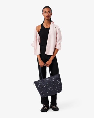 Shopping bag grande con coccodrillo