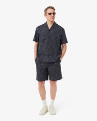 Shorts in cotone a righe stampa coccodrillo