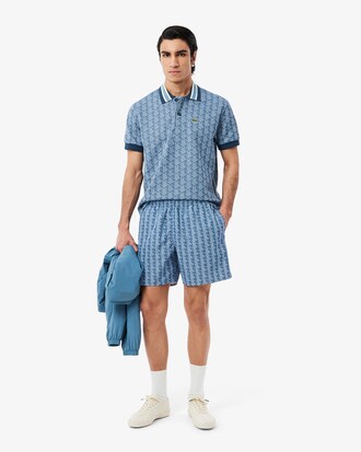 Boxer mare midi con stampa con monogramma