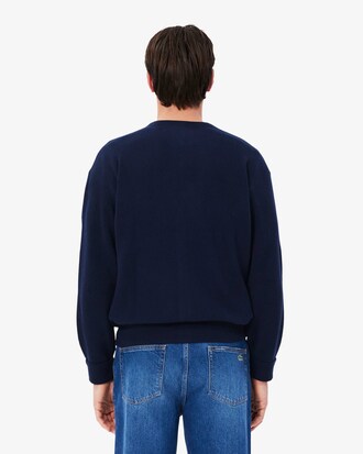 Cardigan in lana cardata relaxed fit