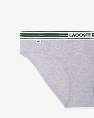 Slip in cotone stretch con vita a contrasto