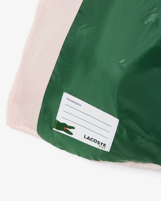 Piumino unisex con cappuccio in taffet&agrave; a rombi