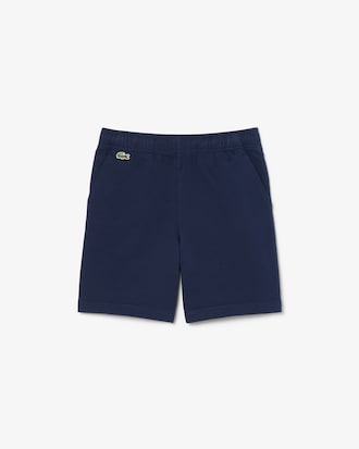 Shorts chino in twill di cotone elasticizzato