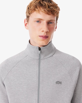 Felpa double face in jersey con zip