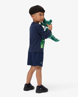 Shorts sportivi in taffet&agrave; a rombi